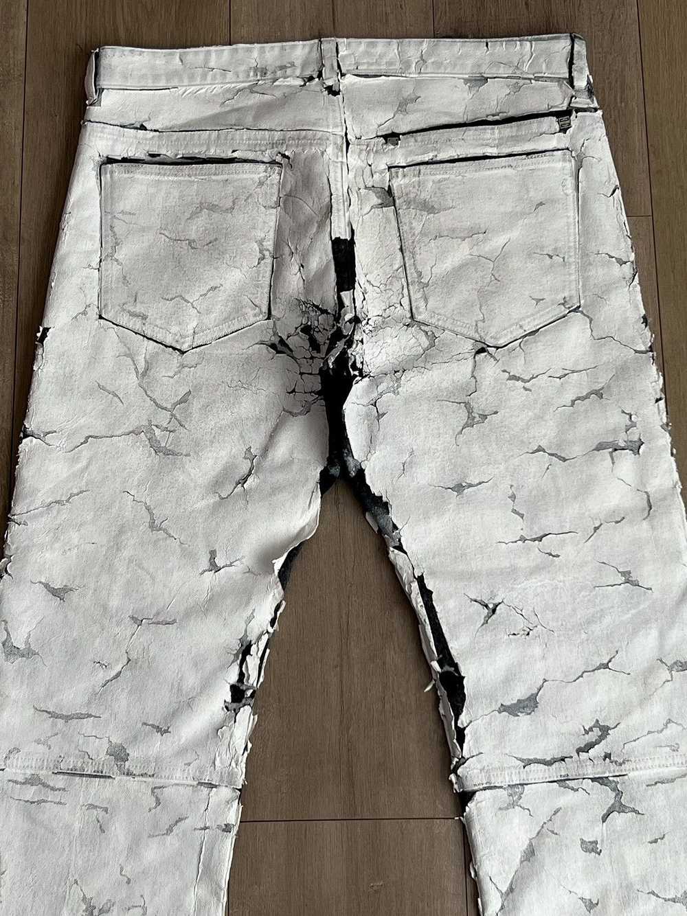 Givenchy Givenchy Rare White Cracked Painted Runw… - image 5