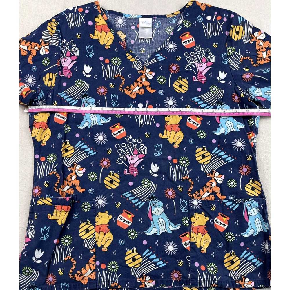 Disney Disney Medical Scrub Top Sz Medium Winnie … - image 4