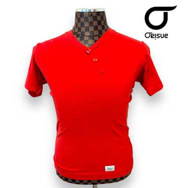 Orisue Orisue Mens T-Shirt Small Red Asymmetrical 