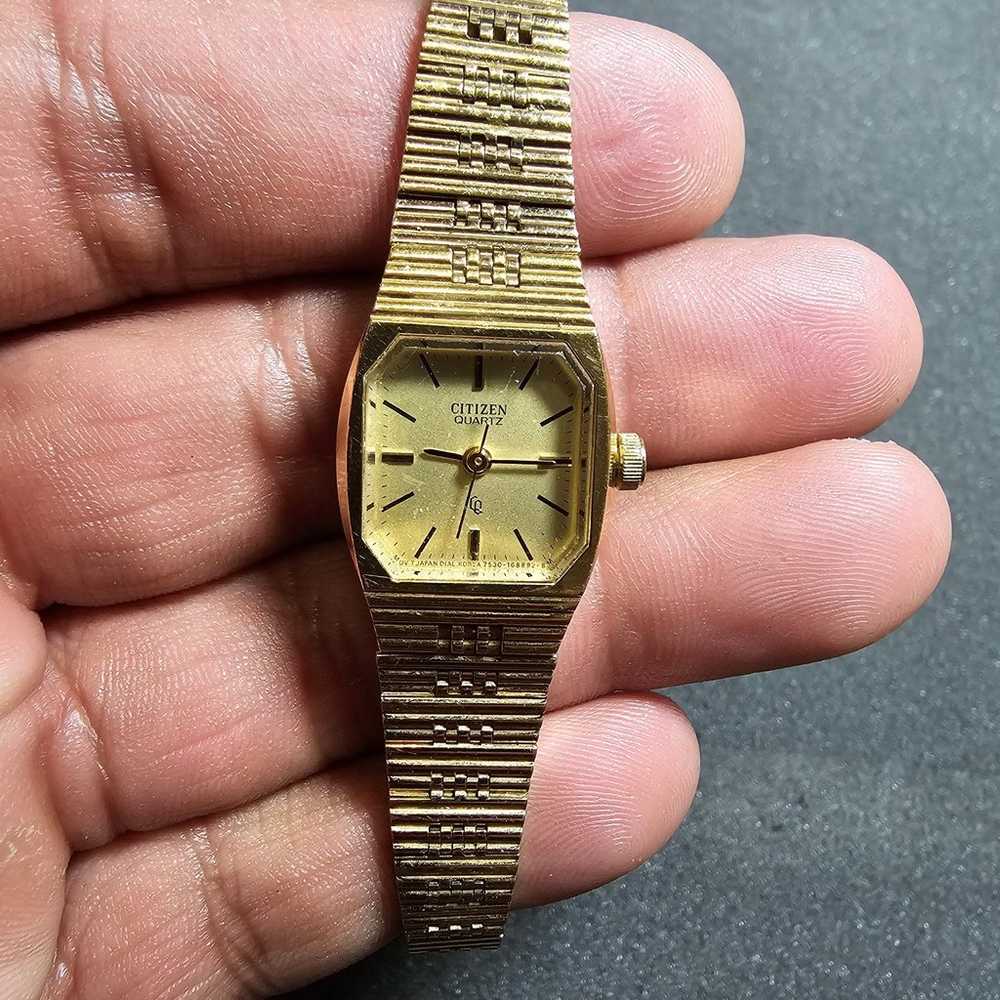 Vintage Citizen Ladies Quartz Cocktail Watch Gold… - image 1