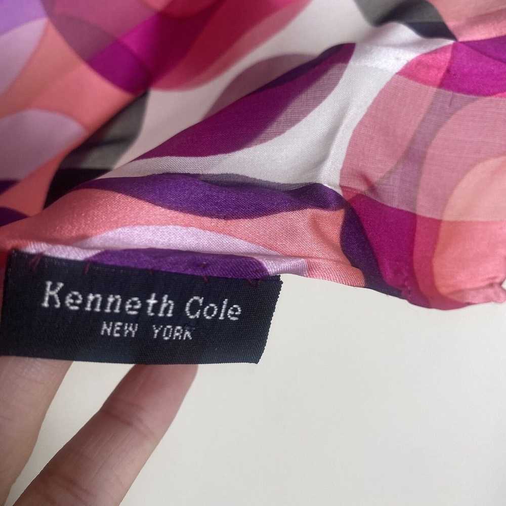 Kenneth Cole Vintage Designer Silk Circle Purple … - image 7