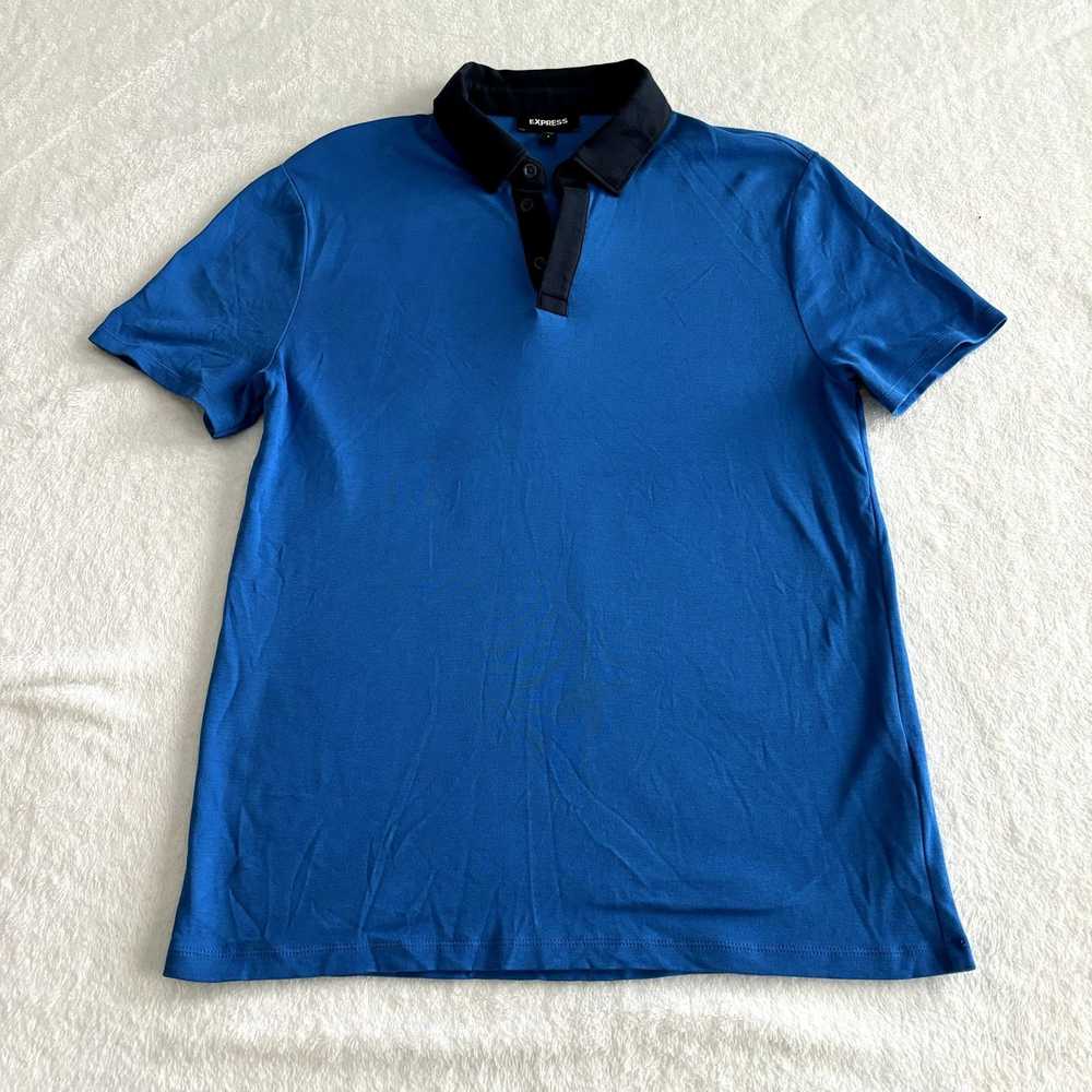 Express Express Mens Polo Shirt Small Royal Blue … - image 2