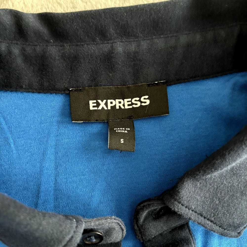 Express Express Mens Polo Shirt Small Royal Blue … - image 4