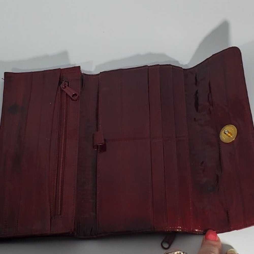 Burgundy Wallet long wallet vintage - image 2