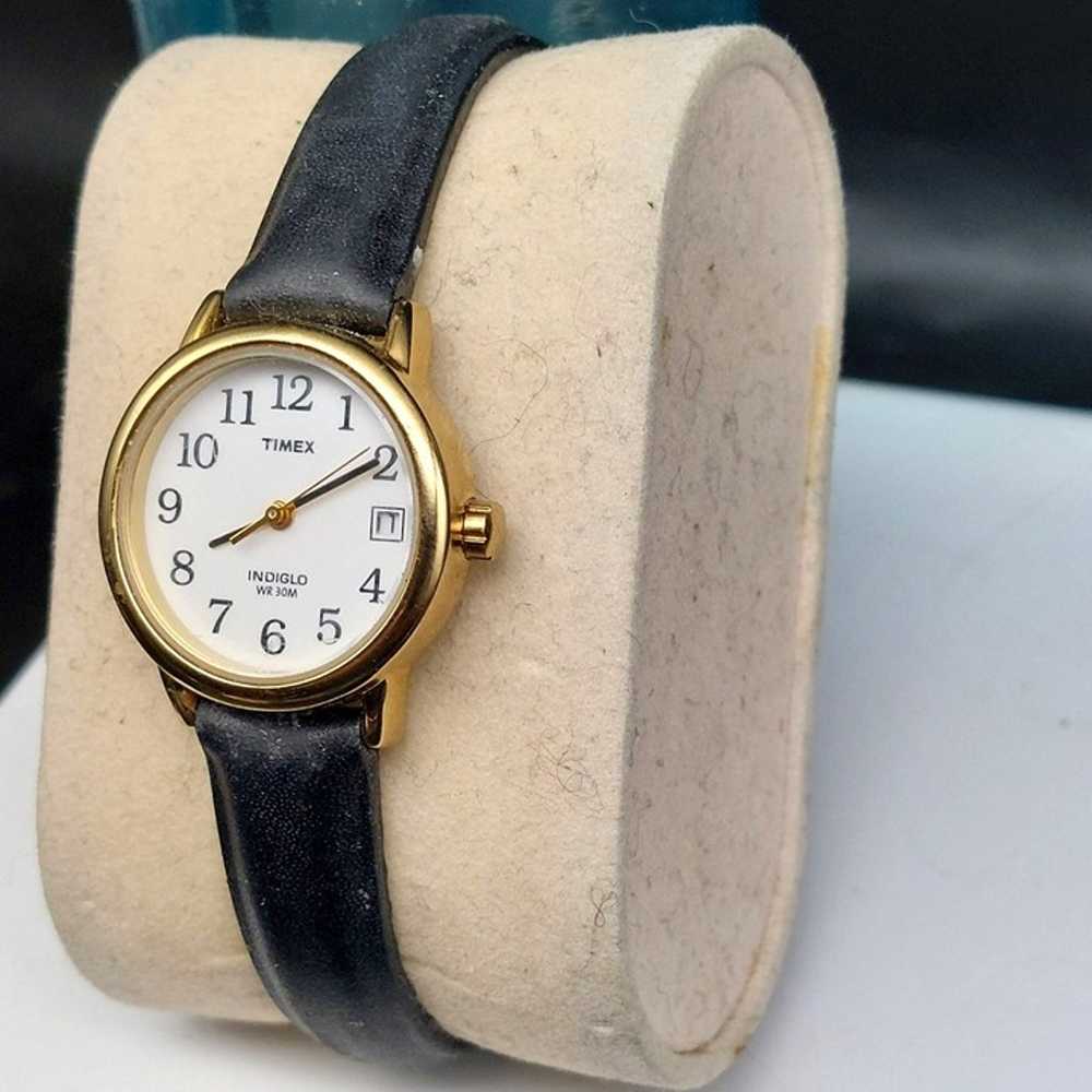 Vintage Timex Indiglo Date Women's Two Tone Quart… - image 2