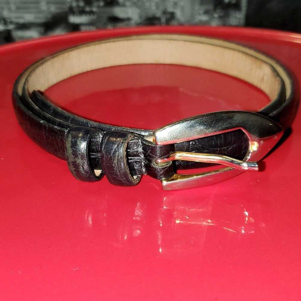 Vintage Authentic MCM Black Leather Accent belt L… - image 1