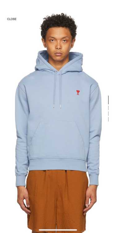 AMI Ami Paris Light Blue Hoodie