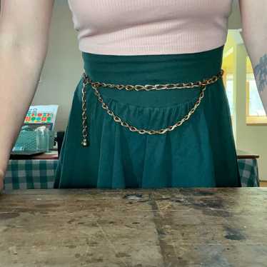 Vintage chain belt gold tone brass