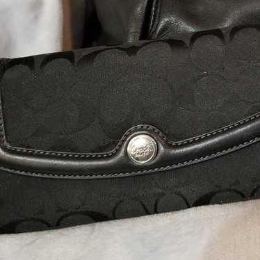 Vintage black Coach signature wallet - image 1