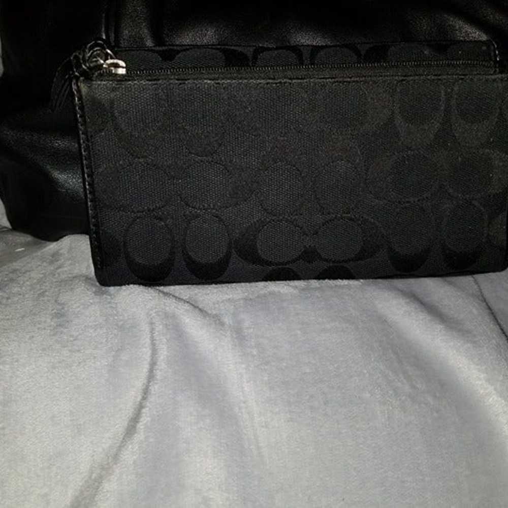 Vintage black Coach signature wallet - image 2