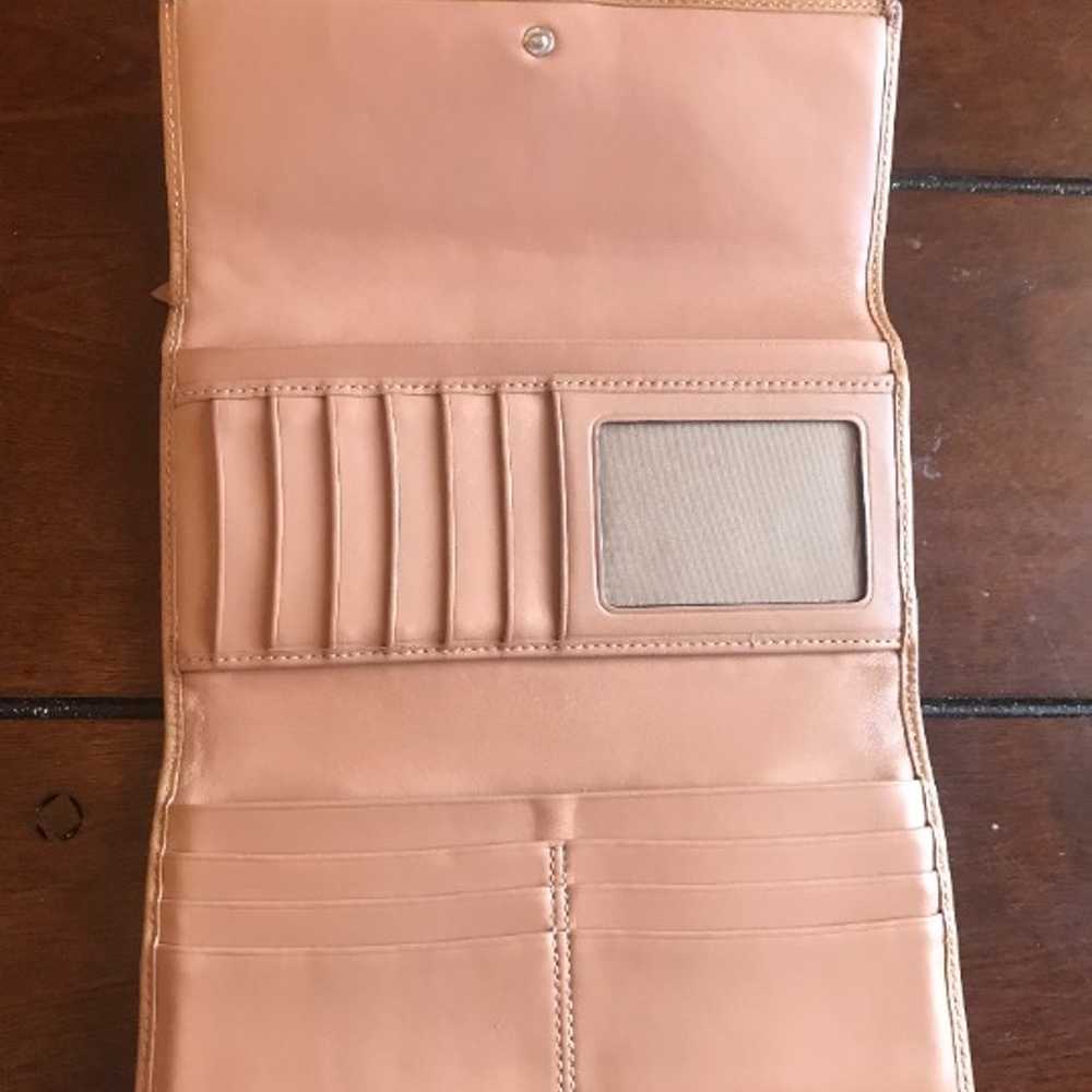 Vintage Coach Orange Cream Signature Leather Wall… - image 2