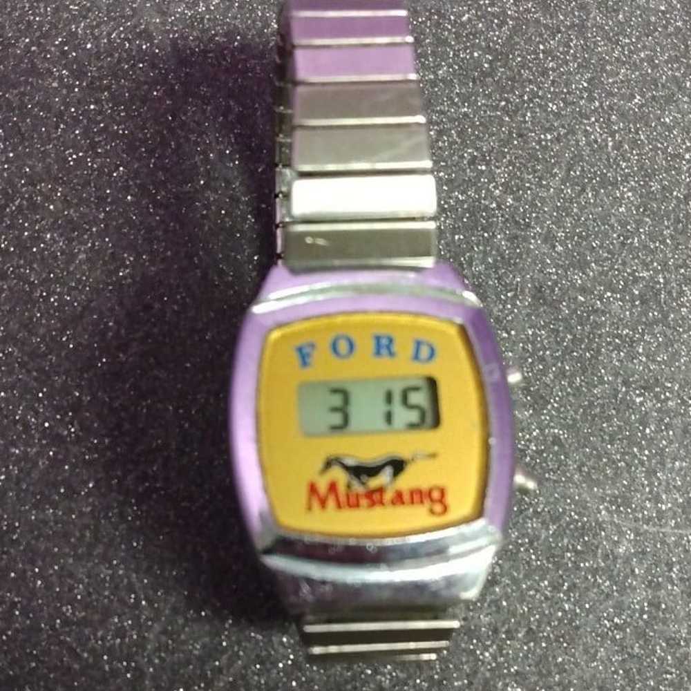 Women's Vintage Ford Mustang Digital Watch - image 2