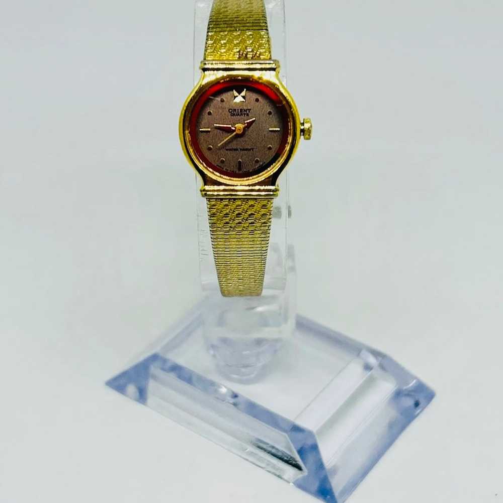 Orient Vintage Ladies Watch Gold Plated Watch - image 3