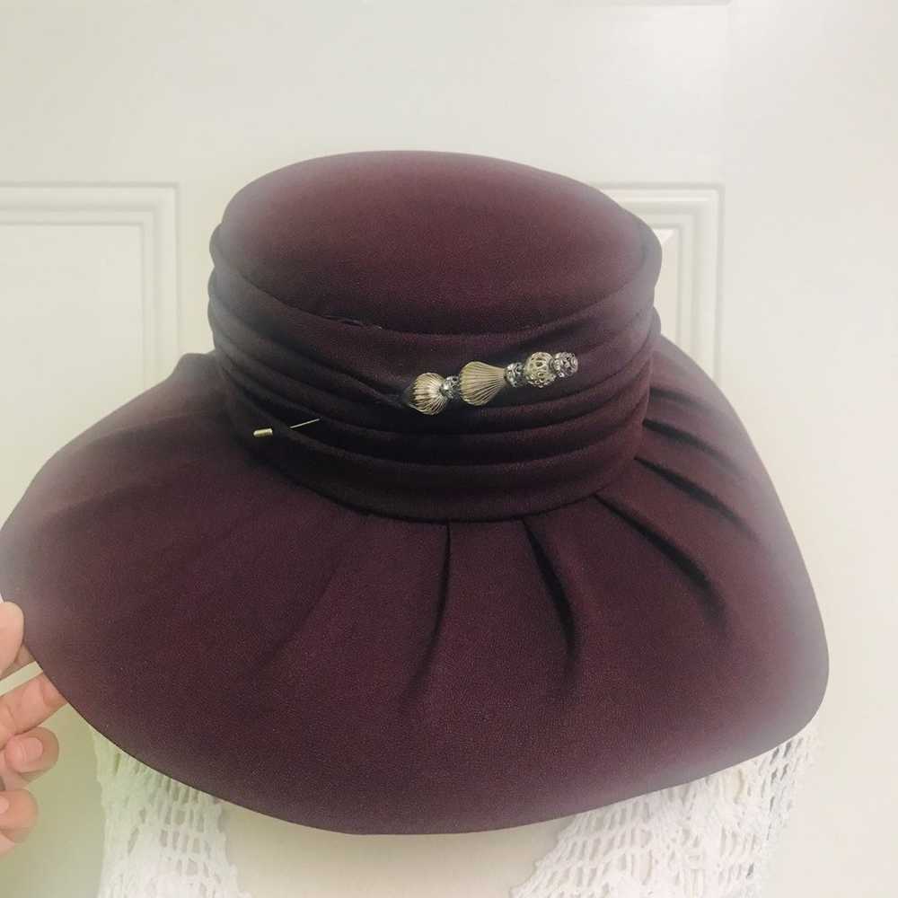 DONNA VINCI Red Wine HAT - image 2