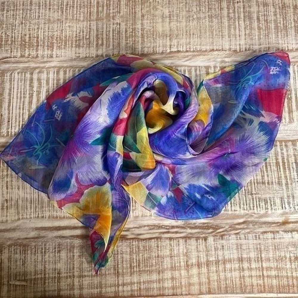 Echo Vintage Cotton Floral Scarf - image 1