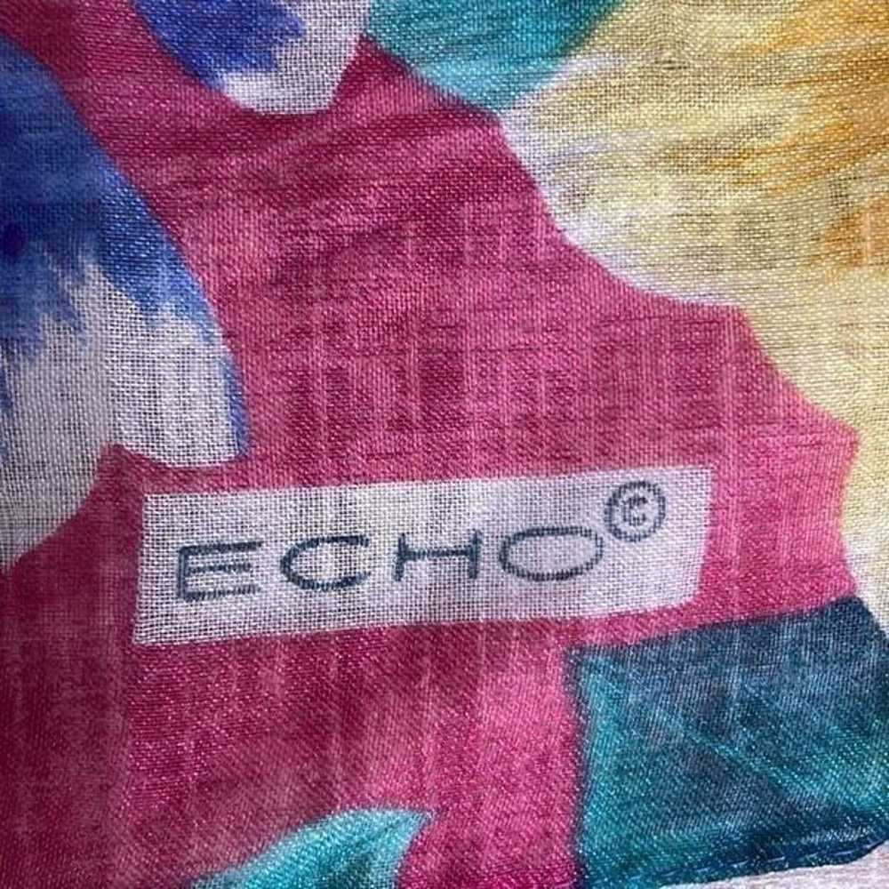 Echo Vintage Cotton Floral Scarf - image 3