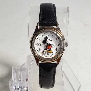 Vintage Disney Time Works Mickey Mouse Watch Blac… - image 1