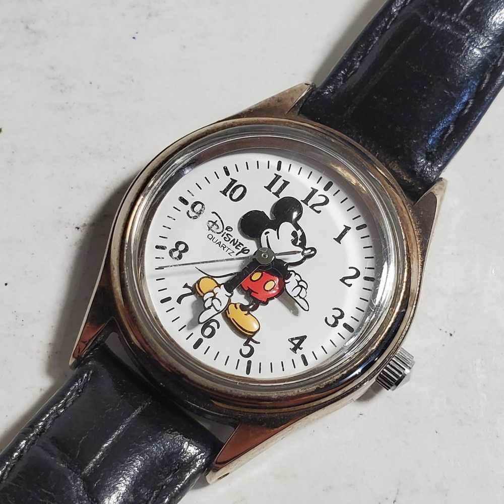 Vintage Disney Time Works Mickey Mouse Watch Blac… - image 5