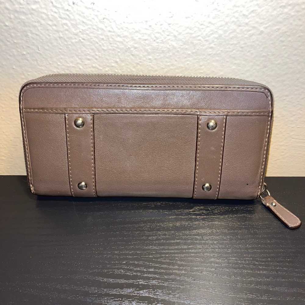 Vintage gray zip around continental wallet - image 4