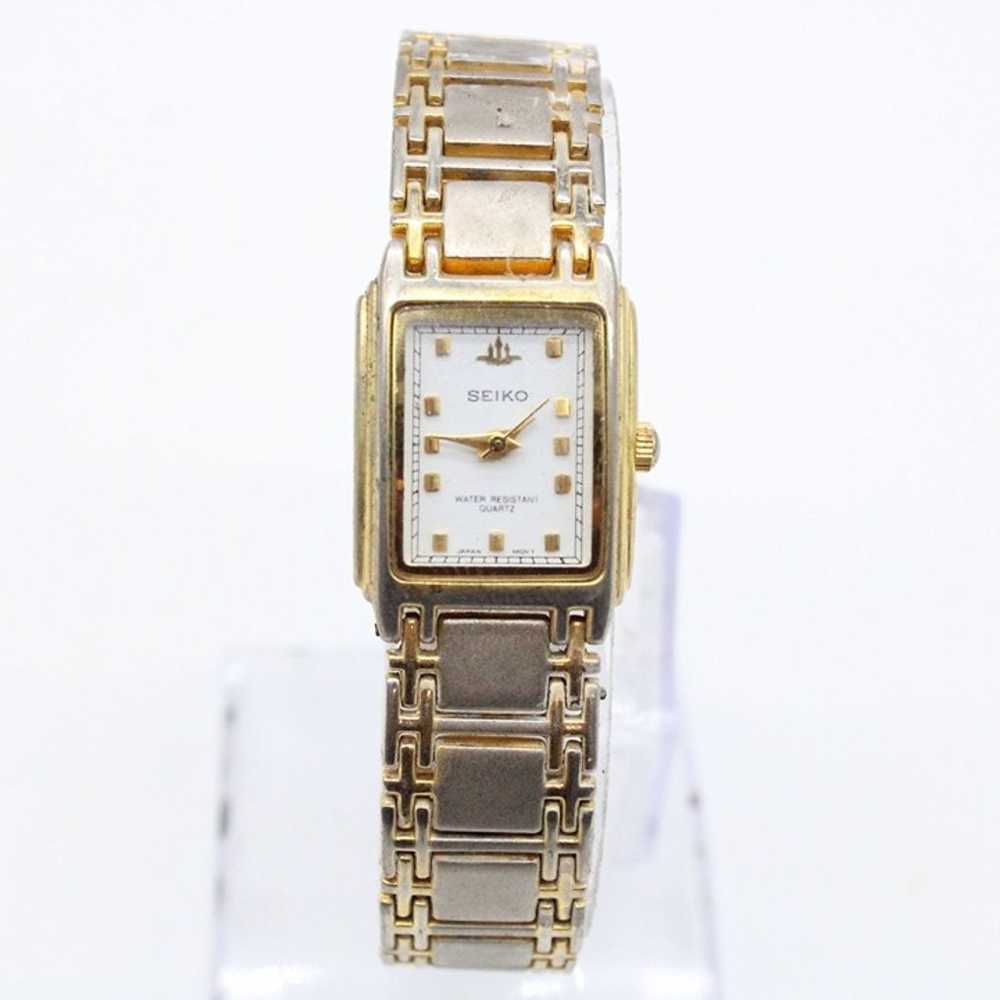 Vintage Seiko Watch Womens Gold Tone Stainless St… - image 1