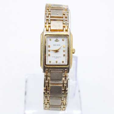 Vintage Seiko Watch Womens Gold Tone Stainless St… - image 1