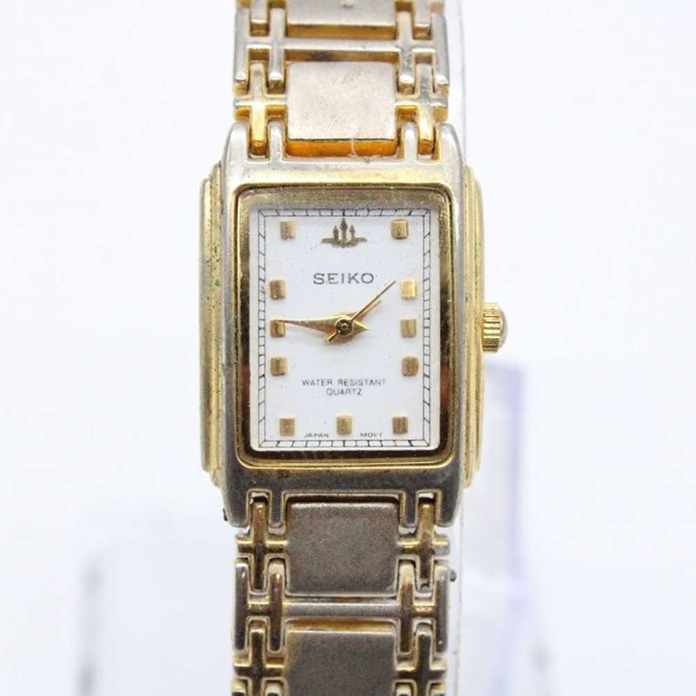 Vintage Seiko Watch Womens Gold Tone Stainless St… - image 2