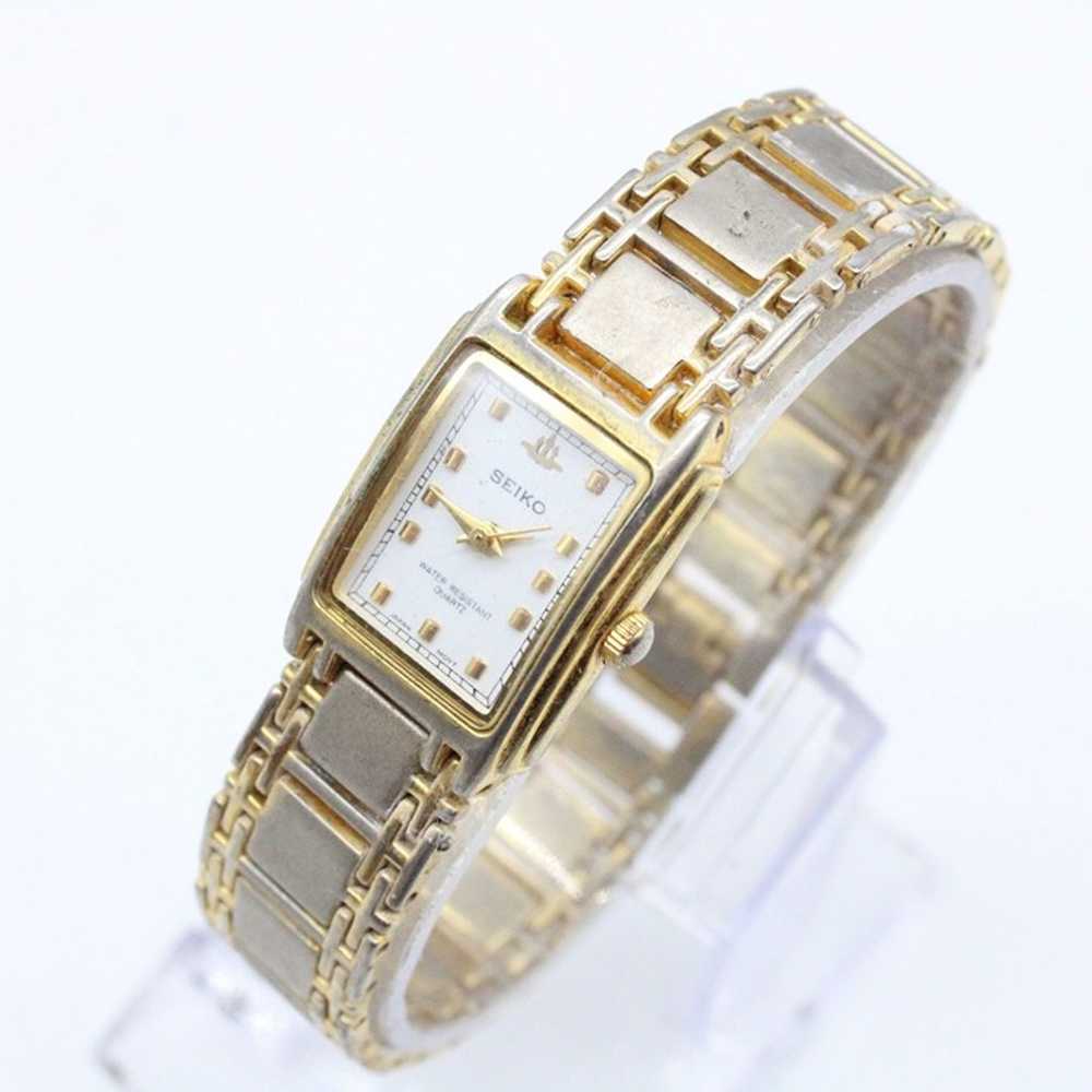 Vintage Seiko Watch Womens Gold Tone Stainless St… - image 3