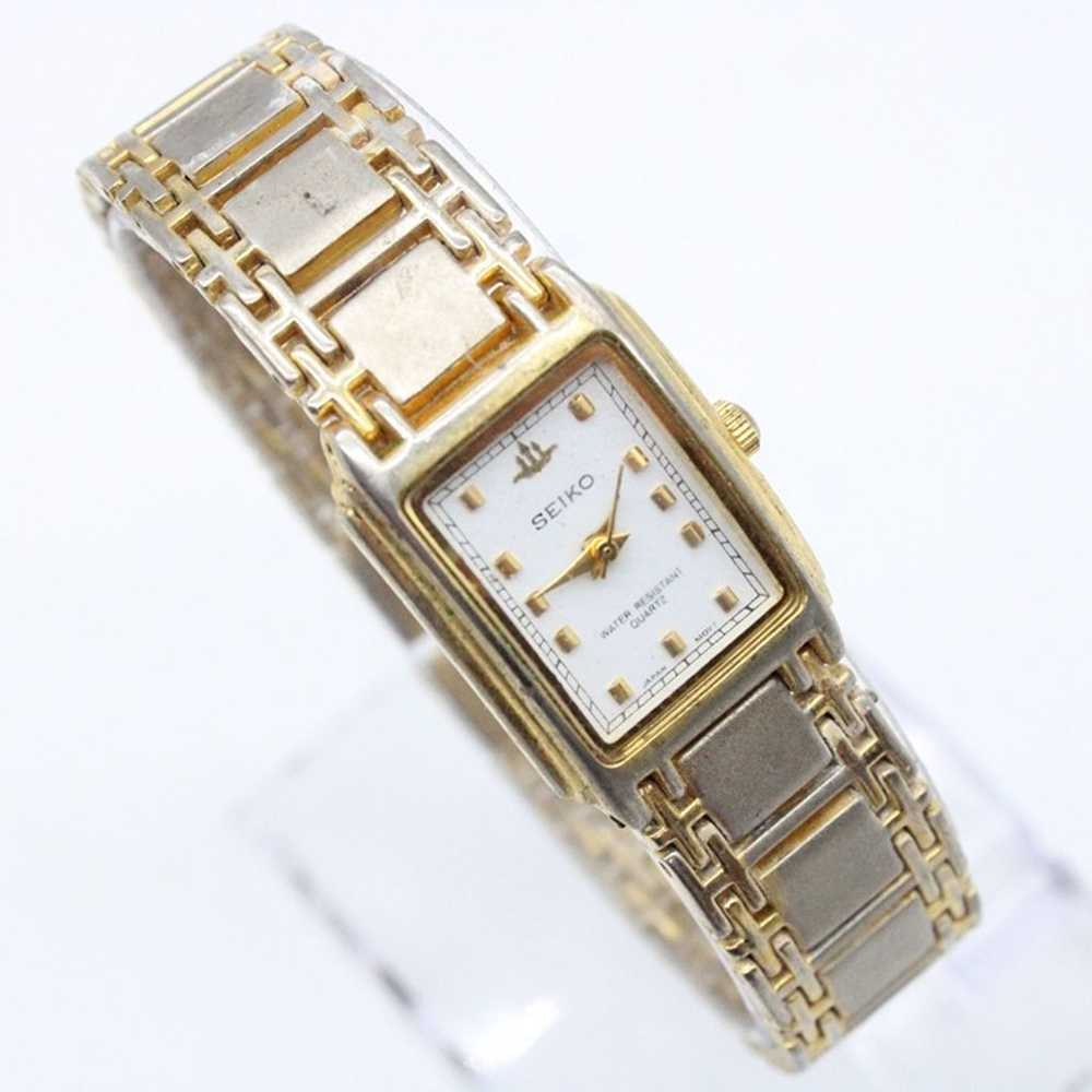 Vintage Seiko Watch Womens Gold Tone Stainless St… - image 4