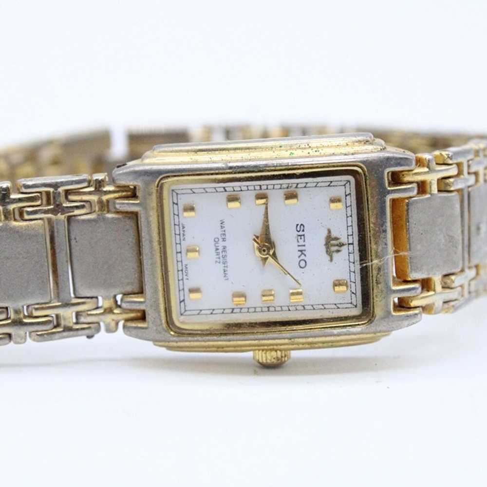 Vintage Seiko Watch Womens Gold Tone Stainless St… - image 6