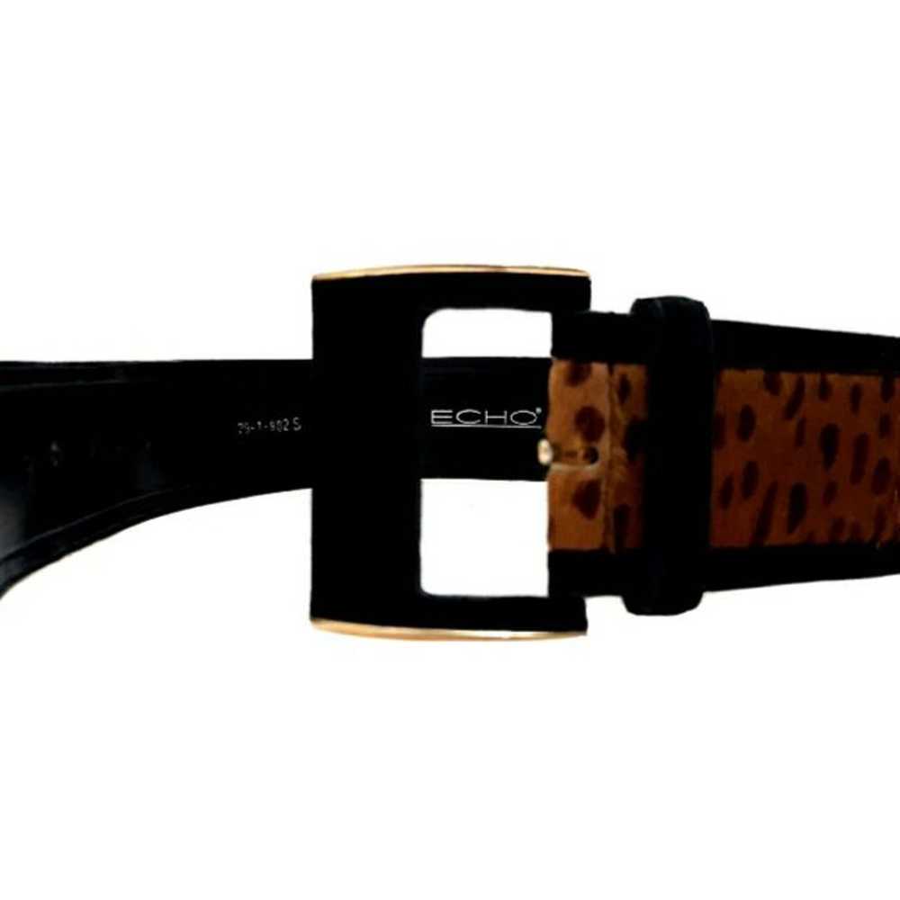 Echo Calf Hair Cheetah Print Wide Belt - image 10