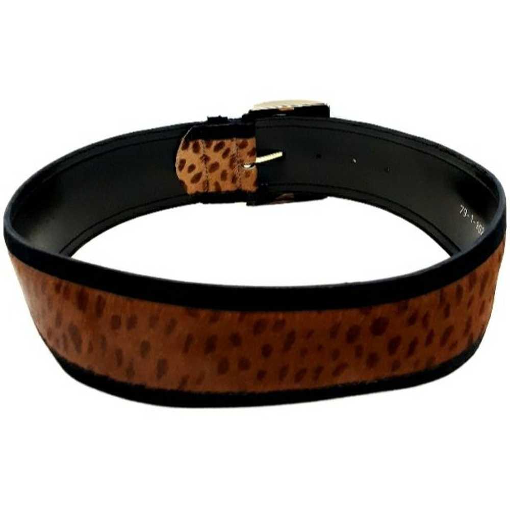 Echo Calf Hair Cheetah Print Wide Belt - image 3