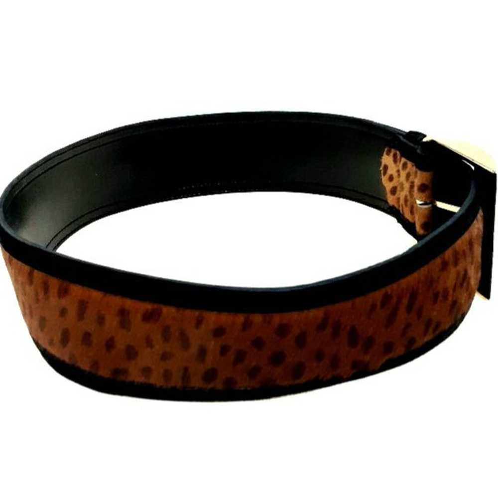 Echo Calf Hair Cheetah Print Wide Belt - image 4