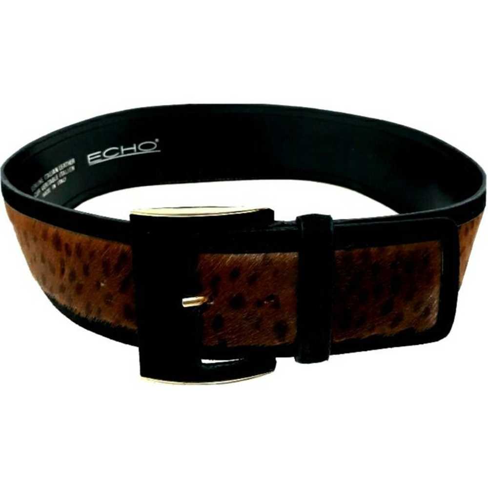 Echo Calf Hair Cheetah Print Wide Belt - image 9