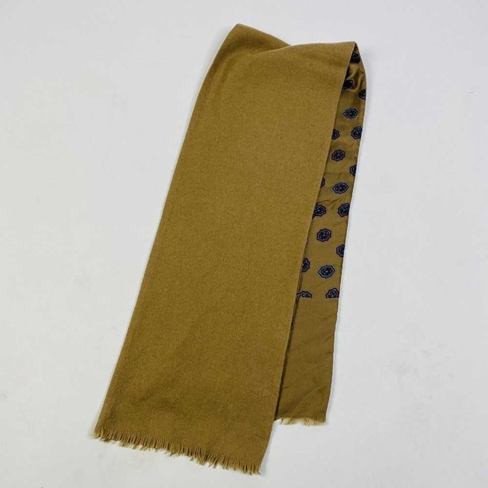 VTG Christian Dior Brown Silk Wool Reversible Sca… - image 7