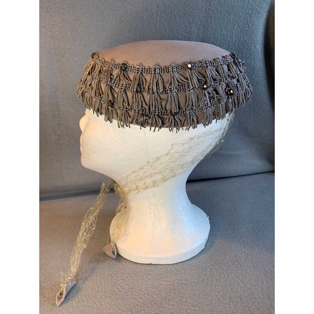 Ladies Glenover Taupe Wool Hat the Netting Ties H… - image 4