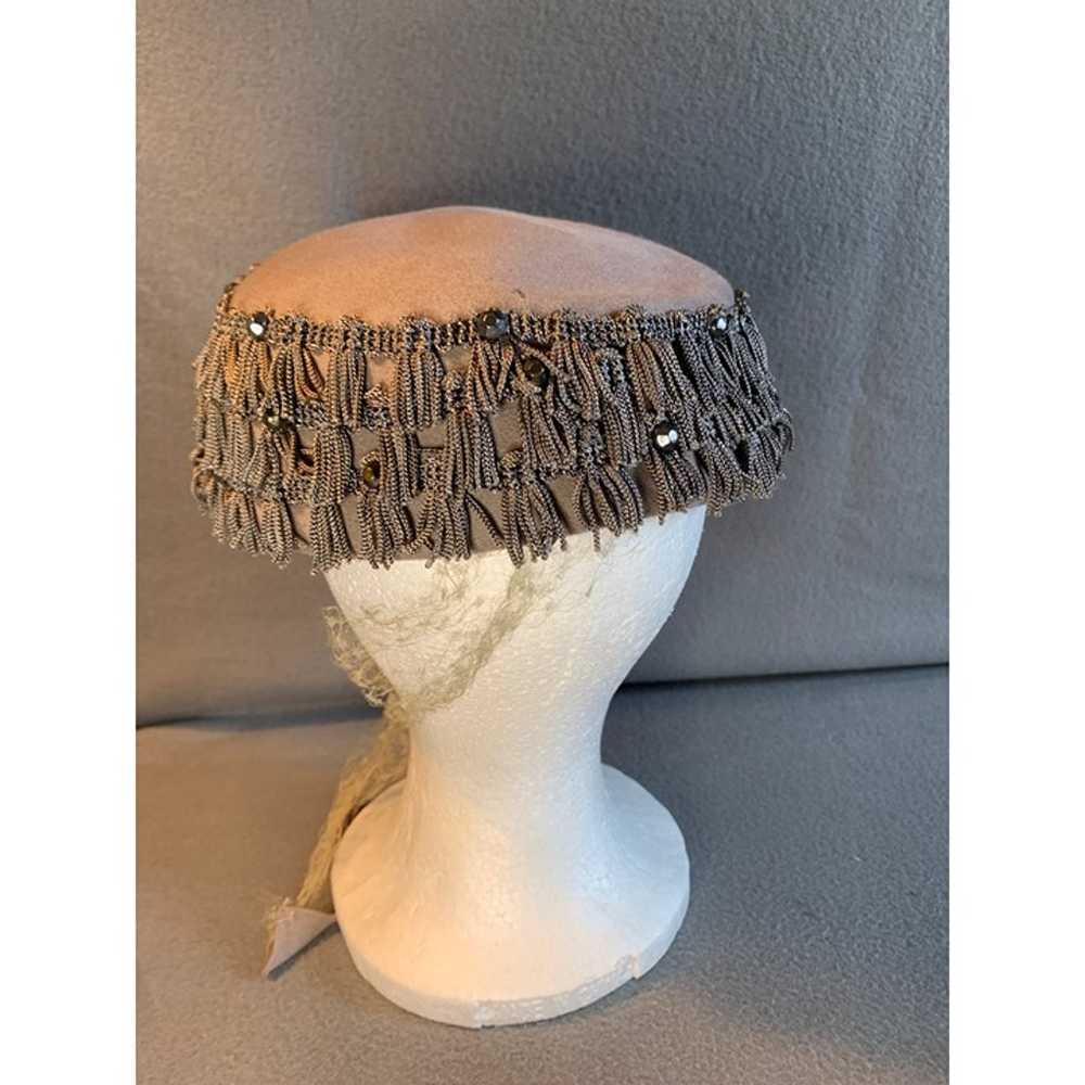 Ladies Glenover Taupe Wool Hat the Netting Ties H… - image 5