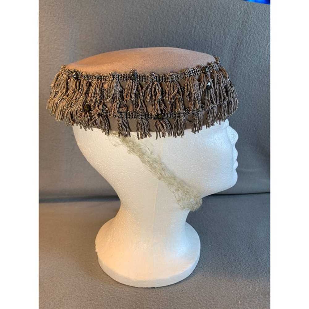 Ladies Glenover Taupe Wool Hat the Netting Ties H… - image 6