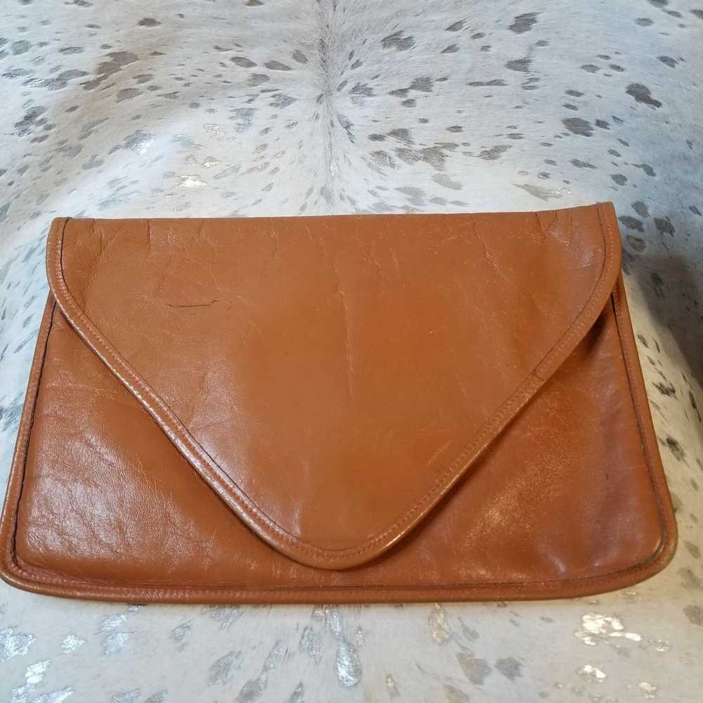 Vintage leather Envelope Bag - image 1