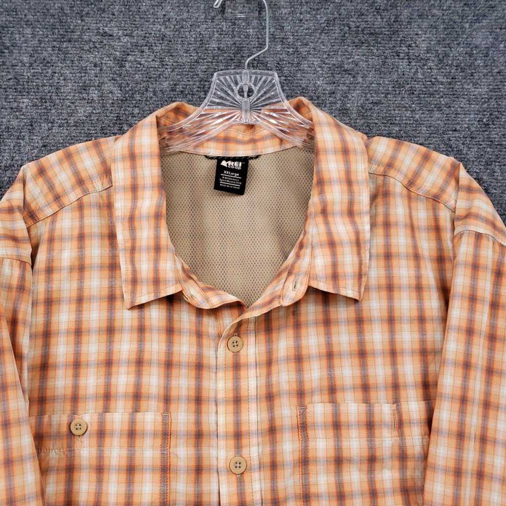 Vintage REI Co Op Button Up Shirt Mens 2XL XXL Or… - image 3