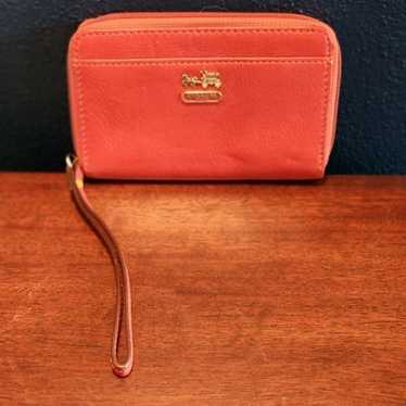 Vintage Coach Wristlet Wallet Orange