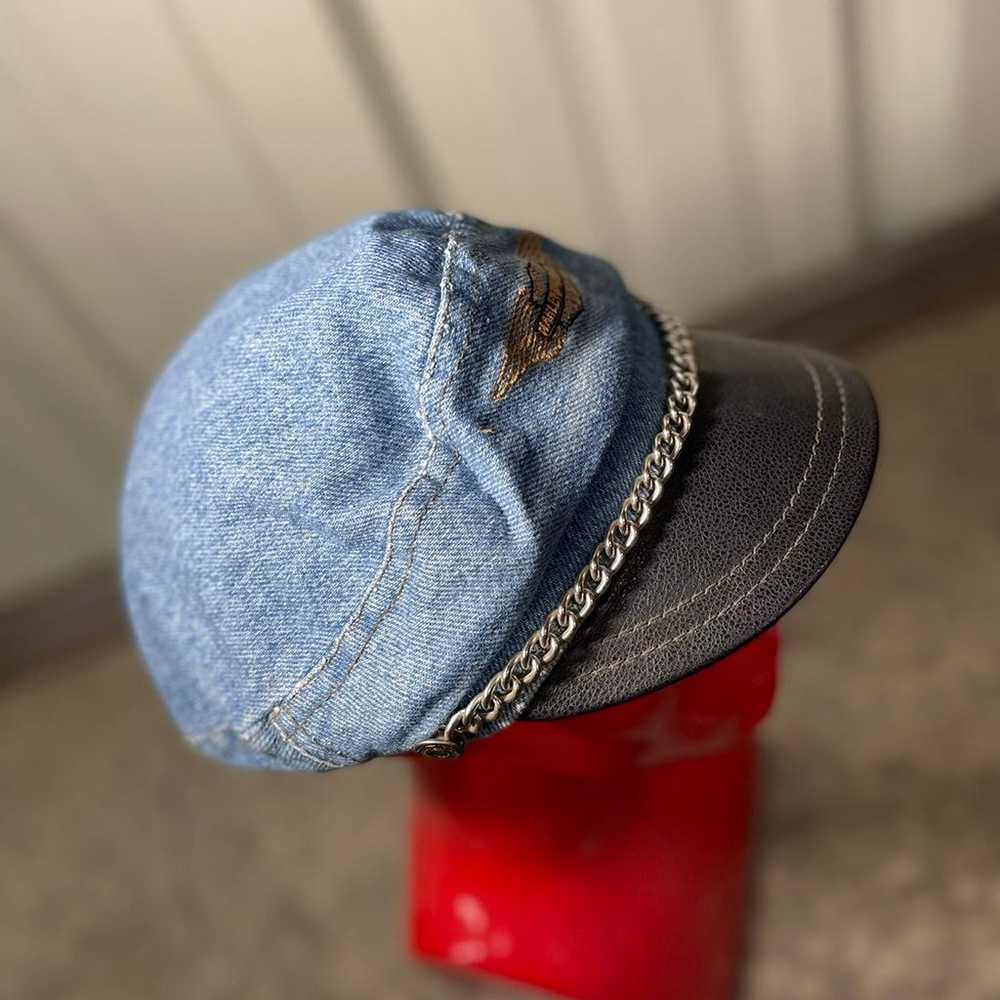 Harley davidson biker blues denim hat - image 4