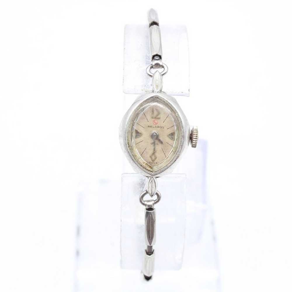 Vintage Helbros Swiss Watch Womens Silver Tone St… - image 1