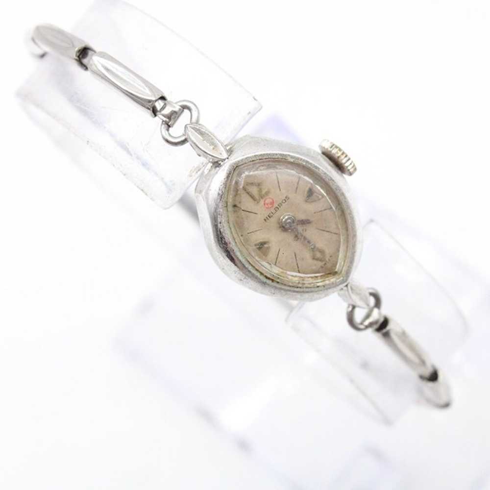 Vintage Helbros Swiss Watch Womens Silver Tone St… - image 4