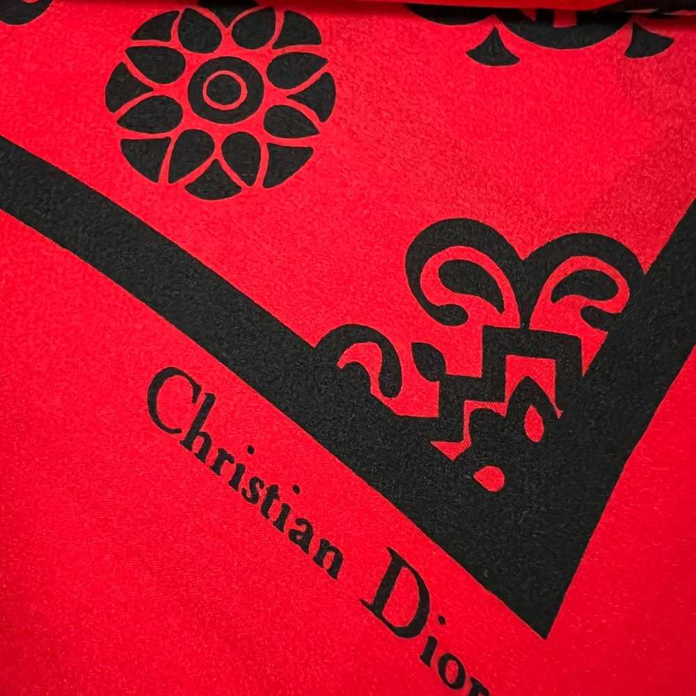 Vintage Christian Dior Silk Scarf Square - image 5