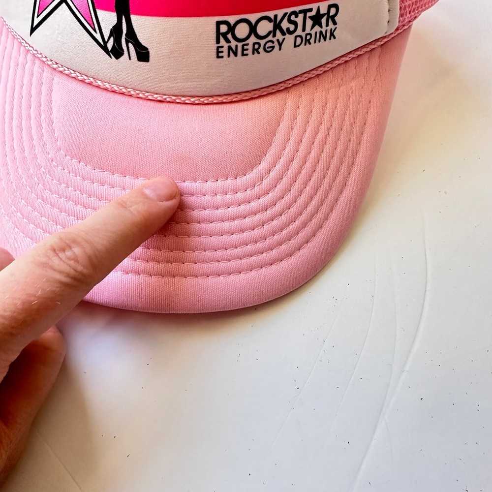 Vintage Nissun Cap Rockstar Energy Drink Pink Tru… - image 5