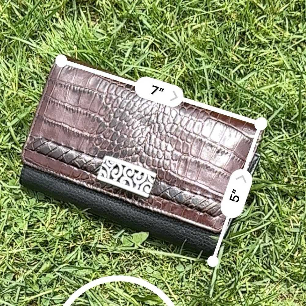 VTG BRIGHTON WALLET Brighton Crocodile Embossed B… - image 8