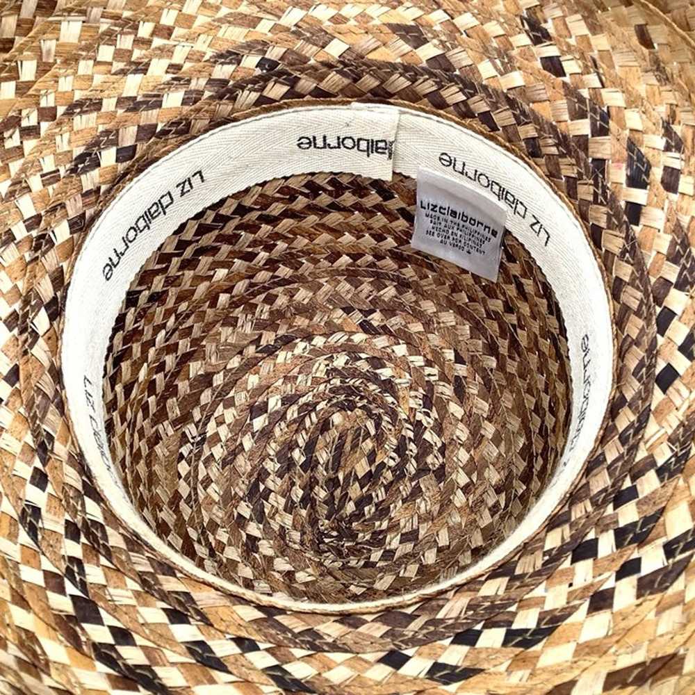 Vintage 90s Liz Claiborne Straw Sun Hat Lampshade… - image 7