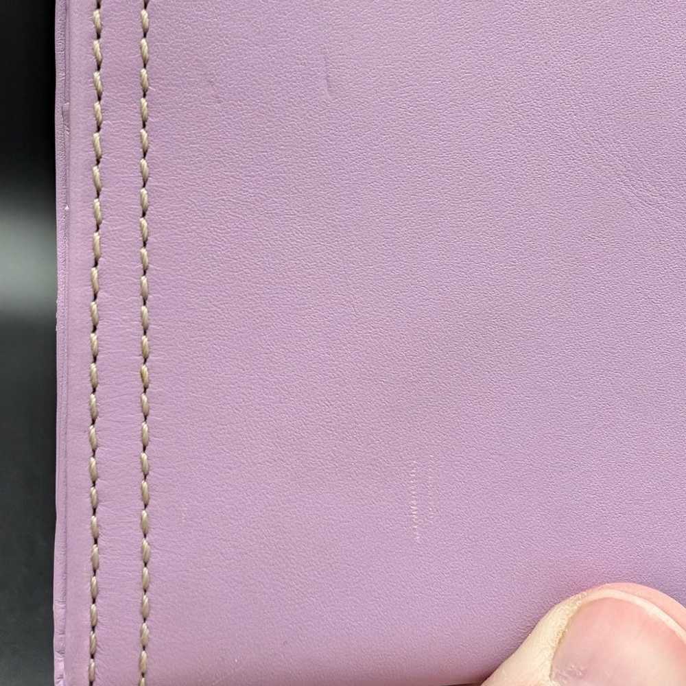 Coach wallet Womens Clutch Bifold Purple Lilac Le… - image 10