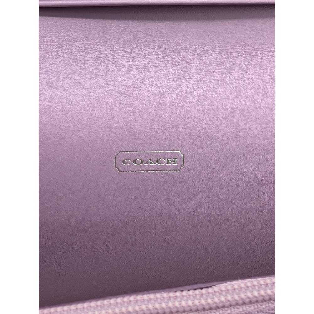 Coach wallet Womens Clutch Bifold Purple Lilac Le… - image 12