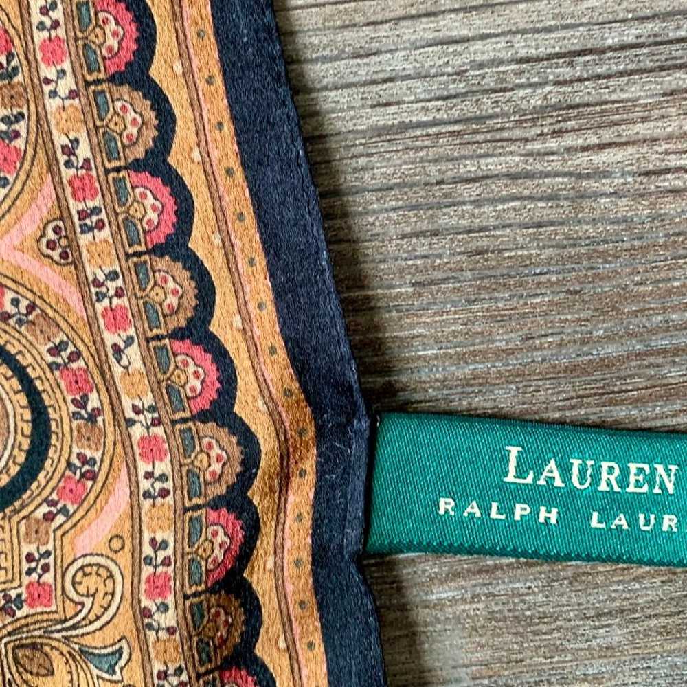 lauren ralph lauren 100 silk scarf - image 3